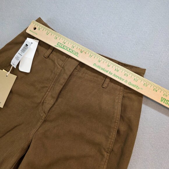 Wilfred Free NEW Ascendant Pants Rustical Brown High Rise Straight Leg Pant sz 2 - Picture 10 of 12